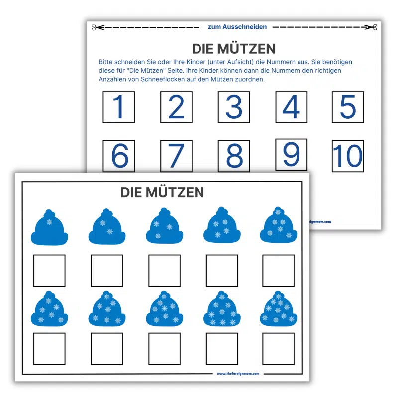 Winter hats printable.