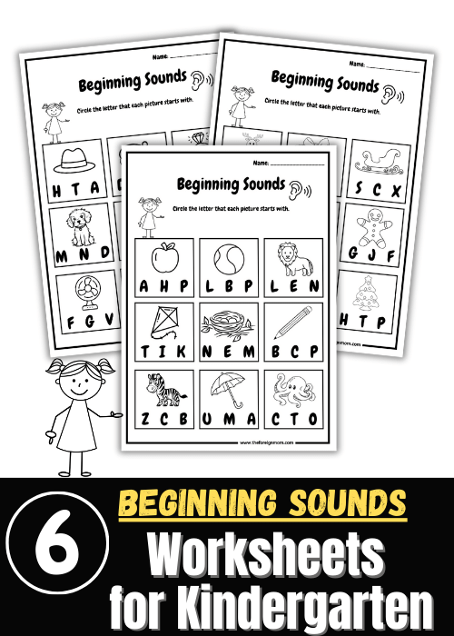 Six FREE Beginning Sounds Worksheets PDF.