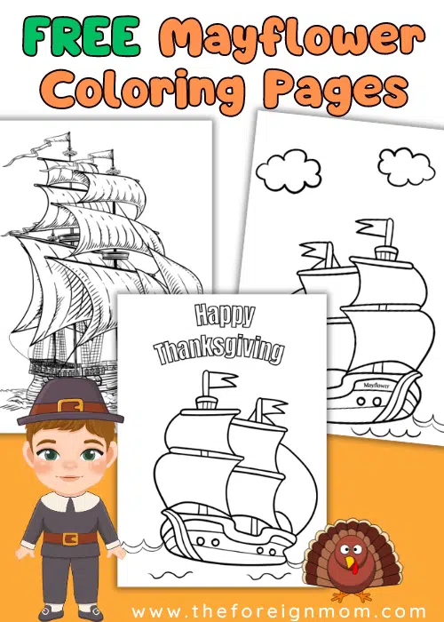 The Mayflower Coloring Pages For Kids