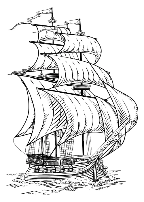 Educational Fun FREE + Printable Mayflower Coloring Pages For Thanksgiving