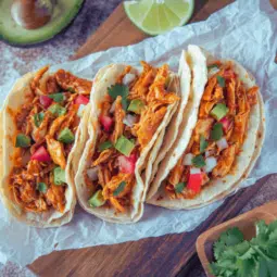 Quick Crockpot Chicken Taco Recipe.