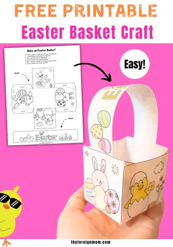 Free Printable Easter Basket Craft.
