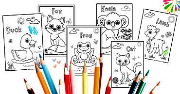 6 Free Printable Animal Coloring Pages For Kids.