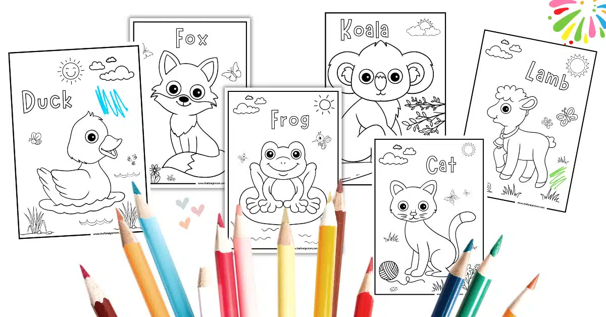 6 Free Printable Animal Coloring Pages For Kids.