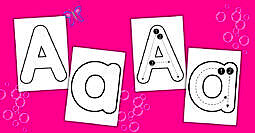 4 Free Printable Bubble Letter A.
