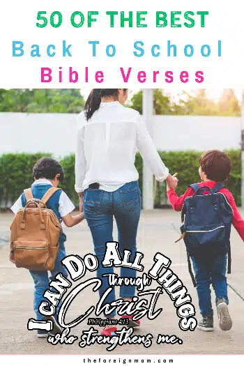 50 back to school bible verses for kids.