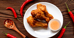 Dave's Hot Chicken Sauce with Chicken.
