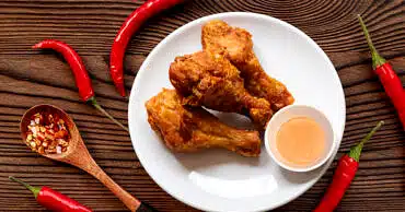 Dave's Hot Chicken Sauce with Chicken.