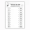 Printable German number matching worksheet for beginners featuring numbers 1–10 and matching German number words activity.