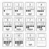 Printable German number flashcards for beginners featuring numbers 0–10 with ten frames, pronunciation guides, and visual counting prompts.