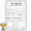 Printable German numbers review test worksheet for beginners featuring numbers 1–10 with counting, matching, tracing, and number recognition activities.