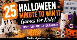 25 Halloween minute to win it games for kids with easy and fun Halloween party games.