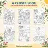 Six Bible coloring pages from the 55-page printable bundle, featuring the Nativity, Palm Sunday, Jesus praying, the Crucifixion, the empty tomb, and the Ascension.