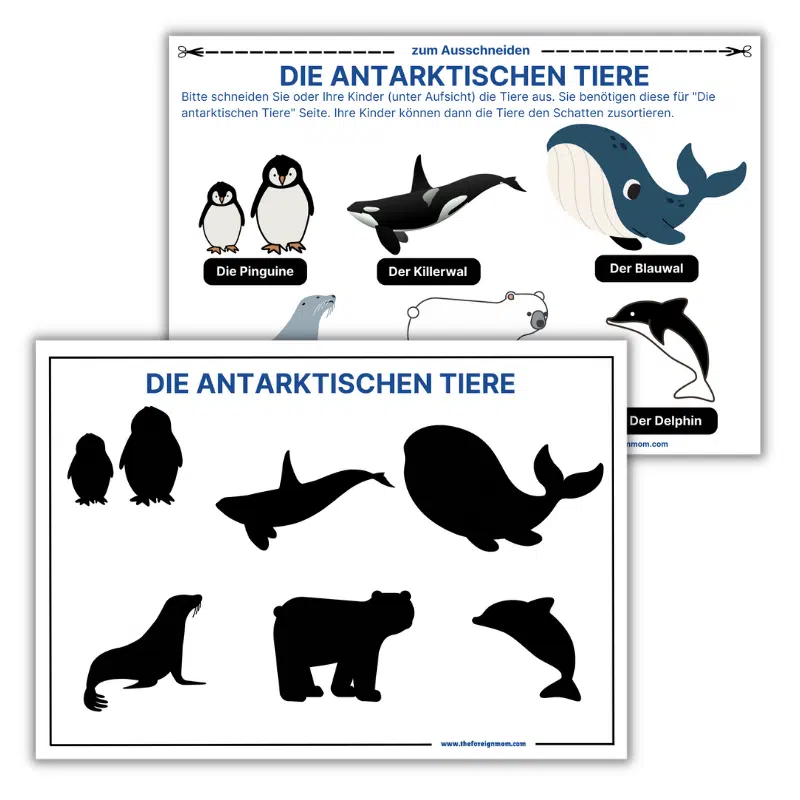 Artic Animals printable.