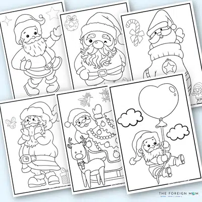 6 FREE Holiday Coloring Pages
