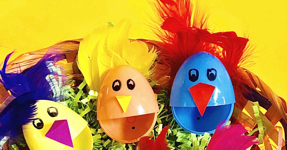 Three Easter Chicks. Craft for Kids.
