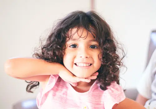 Messy Waves Toddler Hairstyle.