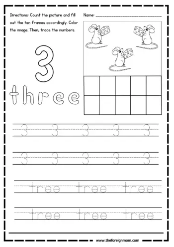 Get Your Kids Ready For Math: FREE Preschool Number Tracing Worksheets.