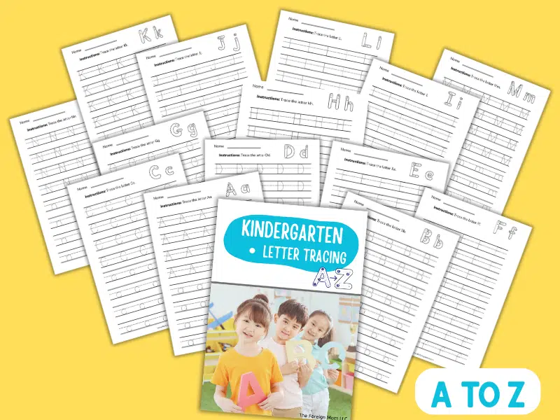 Letter Tracing Worksheets A-Z.