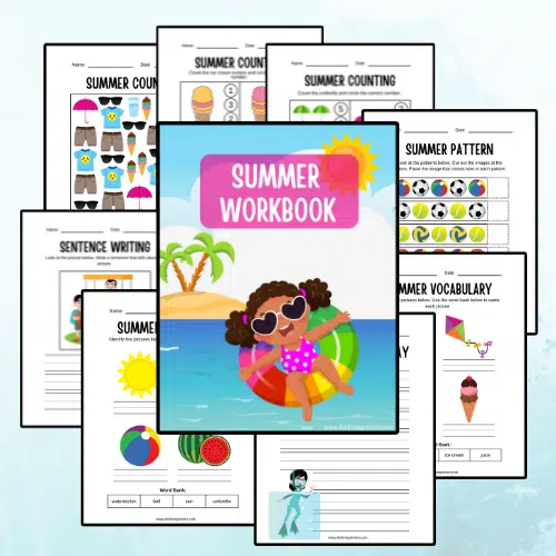 Summer Workbook for kids with different summer activities