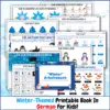 Winter-themed busy book in German.