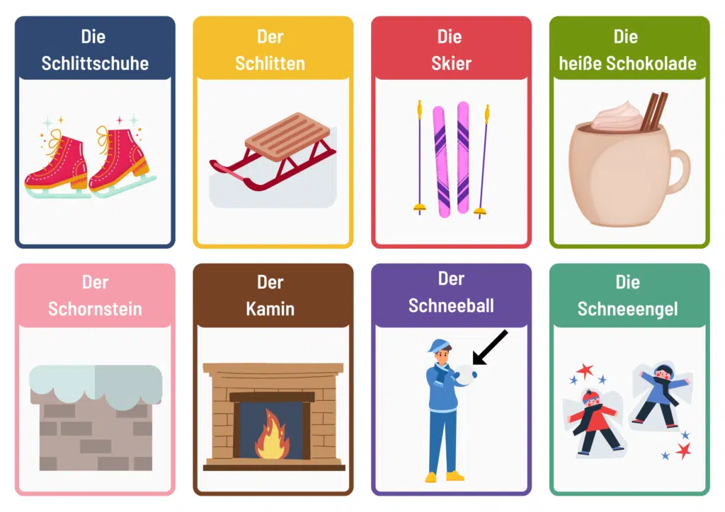 Winter Flashcards in German